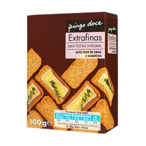 Imagem do produto Mini Tostas Integrais Extrafinas Pingo Doce