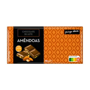 Imagem do produto Tablete de Chocolate Leite com Amêndoas Pingo Doce
