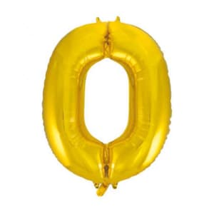 Balão Dourado Número 0 Codipostal product image