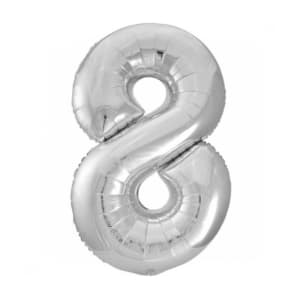Balão Prateado Número 8 Codipostal product image