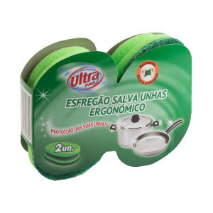 Esfregão Ergonómico Fibra Verde Salva Unhas Ultra Pro product image