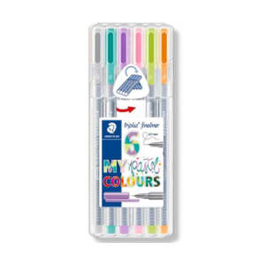 Imagem do produto Marcadores Finos My Pastel Colours Triplus Fineliner Staedtler 6 cores
