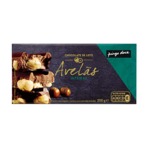 Imagem do produto Chocolate de Leite e Avelãs Inteiras Pingo Doce