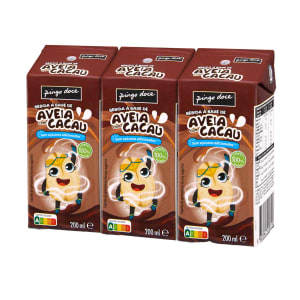 Bebida de Aveia e Chocolate sem Açúcar Pingo Doce - Pack 3 product image