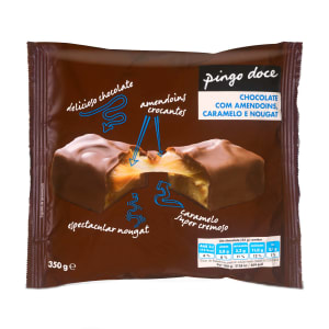 Imagem do produto Chocolate com Amendoins Caramelo e Nougat Pingo Doce