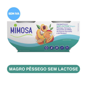 Imagem do produto Iogurte Sólido sem Lactose Probiótico Pêssego Cenoura e Sementes Mimosa - Pack 4
